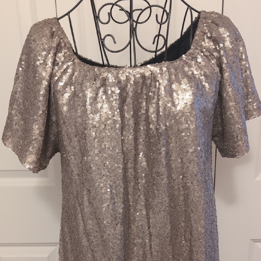 Charming Charlie Gold Sequin Fabric